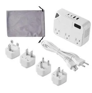 Voltage Converter Step Down 220V to 110V Travel Adapter with 2 USB C Ports