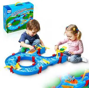 VEVOR Water Table for Toddlers Kids Activity Play Waterway for 3+ Years Boy Girl