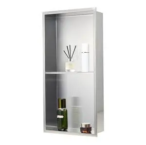 Shower Niche 13 x 25 x 4 inch Recessed Wall Shelf Stainless Steel Silver