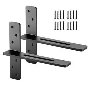 2 Pcs Shelf Brackets 14 inch / 355.6 mm Heavy Duty Floating Shelf Brackets