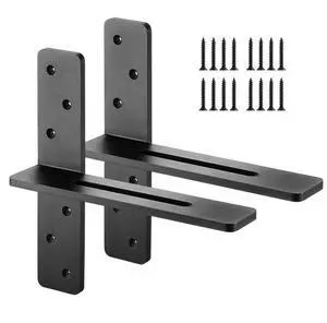 2 Pcs Shelf Brackets 12 inch / 304.8 mm Heavy Duty Floating Shelf Brackets