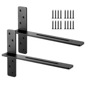 2 Pcs Shelf Brackets 18 inch / 457.2 mm Heavy Duty Floating Shelf Brackets