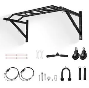 Pull Up Bar Multi-Grip Wall Mounted Chin Up Bars Heavy Duty Home Gym Training