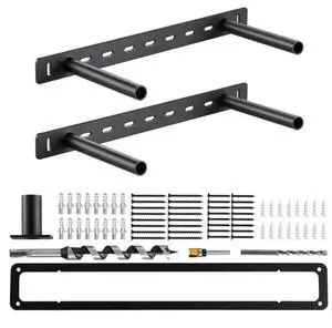 2 Pcs Shelf Brackets 16 inch / 406.4 mm Heavy Duty Floating Shelf Brackets