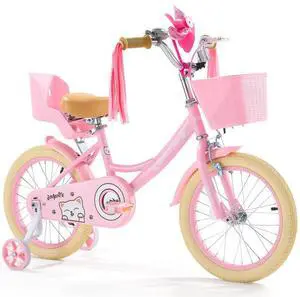 VEVOR Kids Bike 16 Inches Princess Style Children Bicycle for Girls Aged 4-8
