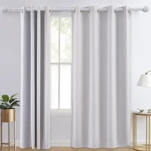 2 Set Blackout Curtain Grommet Window Panel Thermal Insulated Drapes 52x84 inch
