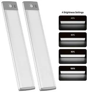 Under Cabinet Lighting 2 PCS 62 LED Motion Sensor Lights Battery Operated
