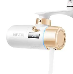 Skincare Water Filter Bathroom Sink Faucet Purifier for Skin White + Gold