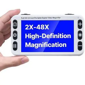 VEVOR Portable Digital Magnifier 5" HD Electronic Video Magnifier 2X - 48X Zoom