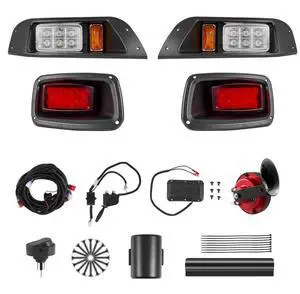 12V Golf Cart LED Headlight Tail Light Kit Legal Street For EZGO TXT 1996-2013