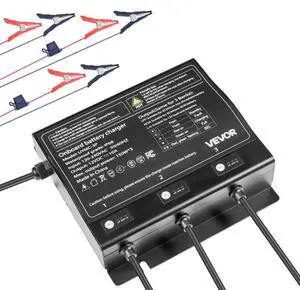 3-Bank 10A 12V Smart Marine Battery Charger Onboard IP68 Waterproof Boat RV