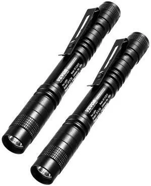 Pen Light 2-Pack 100 Lumens Pocket Flashlight with Clip IPX4 Waterproof Compact
