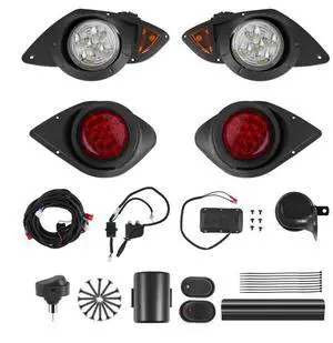 12V Golf Cart LED Headlight Tail Light Kit Legal Street For Yamaha G29 2007-Up