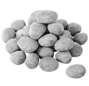 2-3 Inch 30 Pcs Ceramic Fire Pebble Stones Lava Rocks Reusable