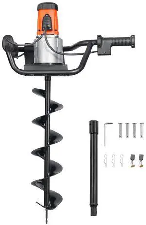 Electric Post Hole Digger 1500W Powerful Motor with 5.71 in Auger Bit
