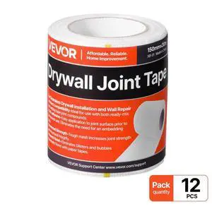 12 Rolls 98.43 ft x 5.91 inch Self-Adhesive Fiberglass Drywall Mesh Tape White