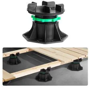 8 Pcs Adjustable Deck Support Pedestal Deck Foundation Base Rising 3.54-4.65 in