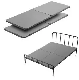 VEVOR Queen Size Bunkie Board, 1.5 in Bed Board Slats with 200D Oxford Cloth, Wooden Mattress Support for Queen Size Bed, Easy Assembly Support Under Mattress, 4 Piece, Gray