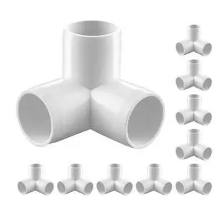 VEVOR 3-Way PVC Fittings 10-Pack PVC Pipe Joints Elbow Connector for 1" PVC Pipe