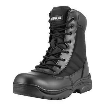 Men's Military Tactical Boots 8 Inch Breathable Side Zipper US Size 12