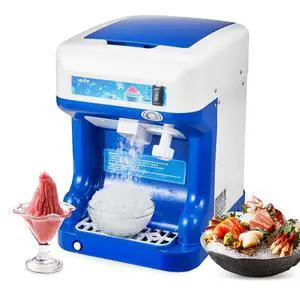 Commercial Ice Shaver 286LBS/H Electric Snow Cone Maker Ice Crusher Blue