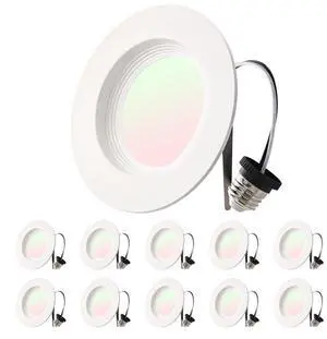 10 Pack LED Recessed Lighting 4 Inch Retrofit Can Lights 750 LM 9W 120V 5CCT