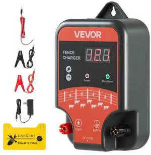 Electric Fence Charger 10kV 3J AC DC Electric Fence Energizer 1.86 Miles Range