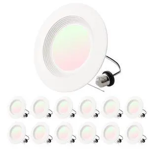 12 Pack LED Recessed Lighting 5/6 Inch Retrofit Can Lights 1050 LM 13W 5CCT