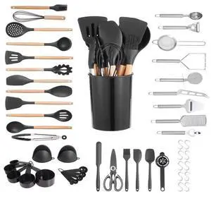50 PCS Kitchen Cooking Utensils Set Silicone Spatula Spoon Tools Heat Resistant
