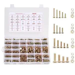 906 Pcs Bolts Nuts Assortment Kit Metric Alloy Steel M4 M5 M6 M8