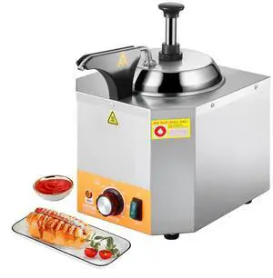 2.4L Electric Cheese Dispenser with Pump Commercial Hot Fudge Warmer 86-230