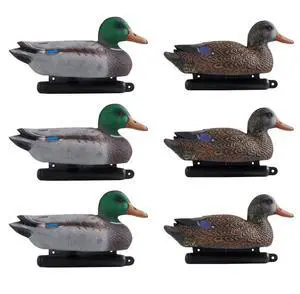 Duck Decoy Outdoor Teal Decoy Realistic Plastic Floating Duck for Hunting 6-Pack