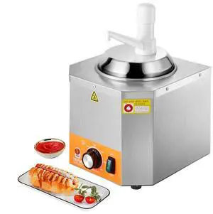 2.4L Electric Cheese Dispenser with Pump Commercial Hot Fudge Warmer 86-230