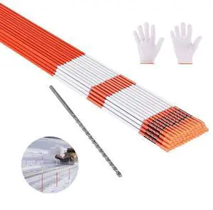 100Pcs Reflective Driveway Markers 5/16" Dia 72 in Snow Stakes Reflectors Orange