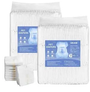 VEVOR Disposable Dog Diapers Super Absorbent Female Dog Diaper XS Size 144 Count