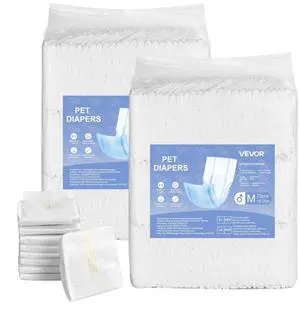 VEVOR Disposable Male Dog Diapers Super Absorbent Male Dog Wraps M 144 Count