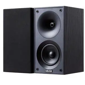 Passive Bookshelf Home Speakers Pair of Stereo Audio Speakers Cone 70Hz-20KHz