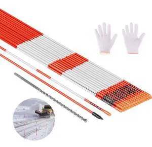 500Pcs Reflective Driveway Markers 1/4" Dia 48 in Snow Stakes Reflectors Orange