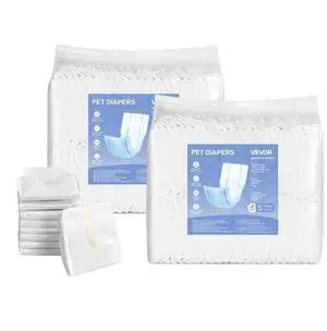 VEVOR Disposable Male Dog Diapers Super Absorbent Male Dog Wraps S Size 96 Count