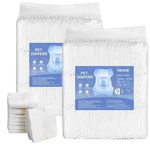 VEVOR Disposable Dog Diapers Super Absorbent Female Dog Diapers S Size 144 Count