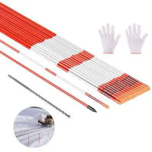 50Pcs Reflective Driveway Markers 5/16" Dia 60 in Snow Stakes Reflectors Orange