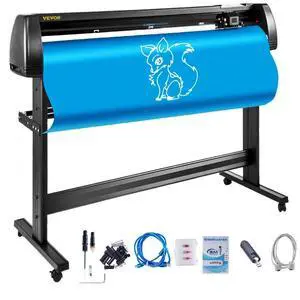 VEVOR Vinyl Cutter Machine 53 Inch Vinyl Cutter 1350mm Plotter Cutter LCD Display Vinyl Plotter Cutter Machine Signmaster Software Sign Making Machine with Stand PC ONLY