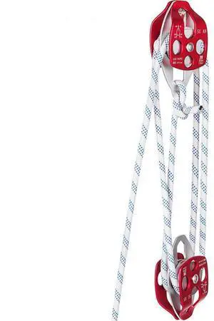 VEVOR Twin Sheave Block and Tackle 1/2" x 150Ft Twin Sheave Block with Braid Rope 30-35KN 6600-7705LBS Double Pulley Rigging