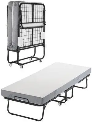 VEVOR Rollaway Bed Folding Bed with 5 inches Foam Mattress for Adults & Guest