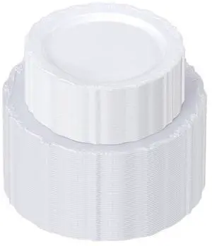 VEVOR Plastic Disposable Plates 100 Pcs White Plastic Plates Heavy Duty Dinner Dessert