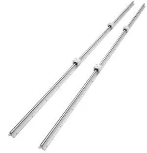 VEVOR Linear Guide Rail Set, SBR20 2200mm, 2 PCS 86.6 in/2200 mm SBR20 Guide Rails and 4 PCS SBR20UU Slide Blocks, Linear Rails and Bearings Kit for Automated Machines DIY Project CNC Router Machines
