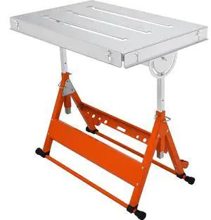 VEVOR Welding Table 30" x 20", 400lbs Load Capacity Steel Welding Workbench Table on Wheels, Folding Work Bench with Three 1.1" Slot, 3 Tilt Angles, Adjustable Height, Retractable Guide Rails