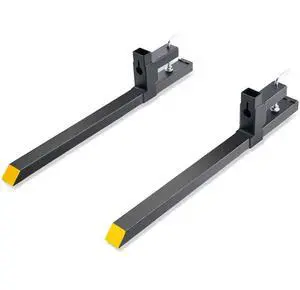 VEVOR Pallet Forks, 2000 lbs Capacity Clamp on Pallet Forks, 43" Tractor Bucket Forks, Heavy Duty Front Loader Attachment for Tractor, Skid Steer, Loader Bucket, Tractor Forks for Agriculture and Farm