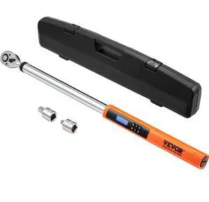 VEVOR Digital Torque Wrench, 1/2" Drive Electronic Torque Wrench, Torque Wrench Kit 25-250ft.lb/34-340n.m Torque Range Accurate to ±2%, 3-Mode Adjustable Torque Wrench Set with LED Buzzer Calibration