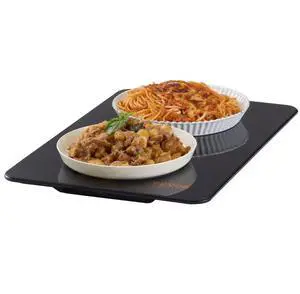 VEVOR Electric Warming Tray, 16.5" x 11" Portable Tempered Glass Heating Tray, Perfect for Dinner, Catering, House, Parties, Events, Entertaining and Holiday, Black